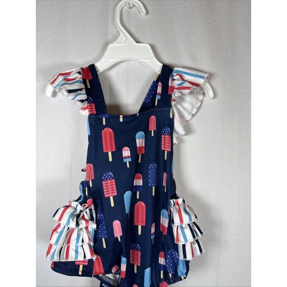 Pete And Lucy Popsicle Print Romper Size 12-18 M Preowned - Picture 5 of 11